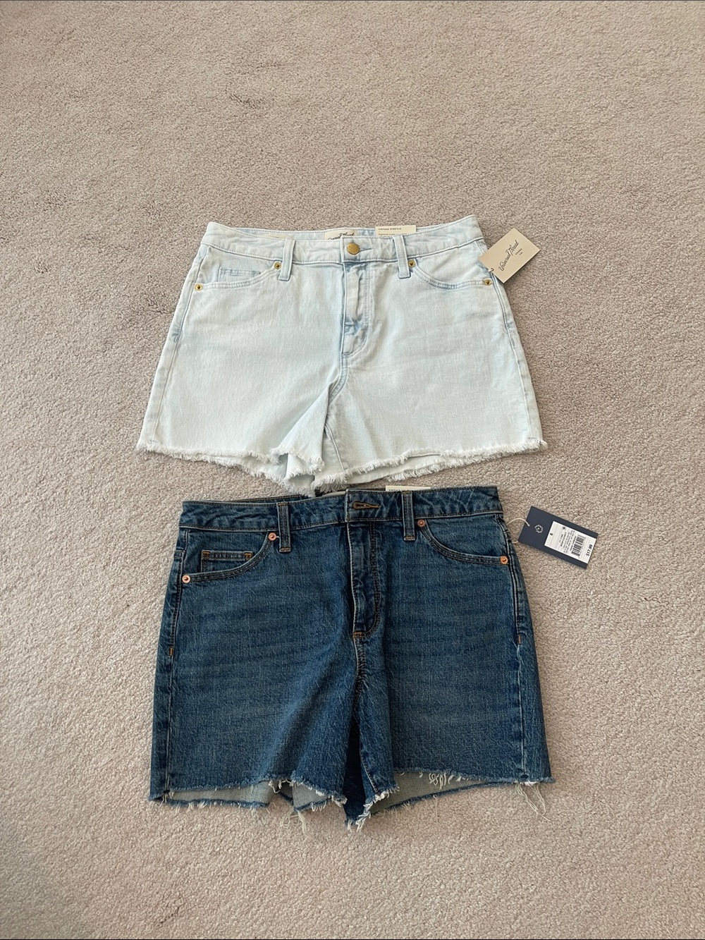 Two pairs of Denim shorts